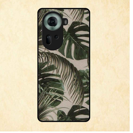 Leaf Floral Design Oppo Metal Case