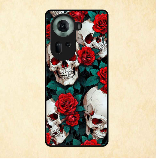 Death Floral Design Oppo Metal Case