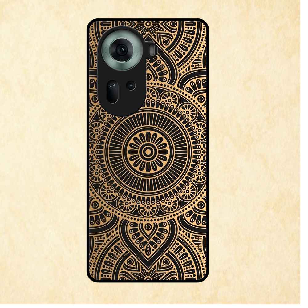 Golden Mandala Design Oppo Metal Case