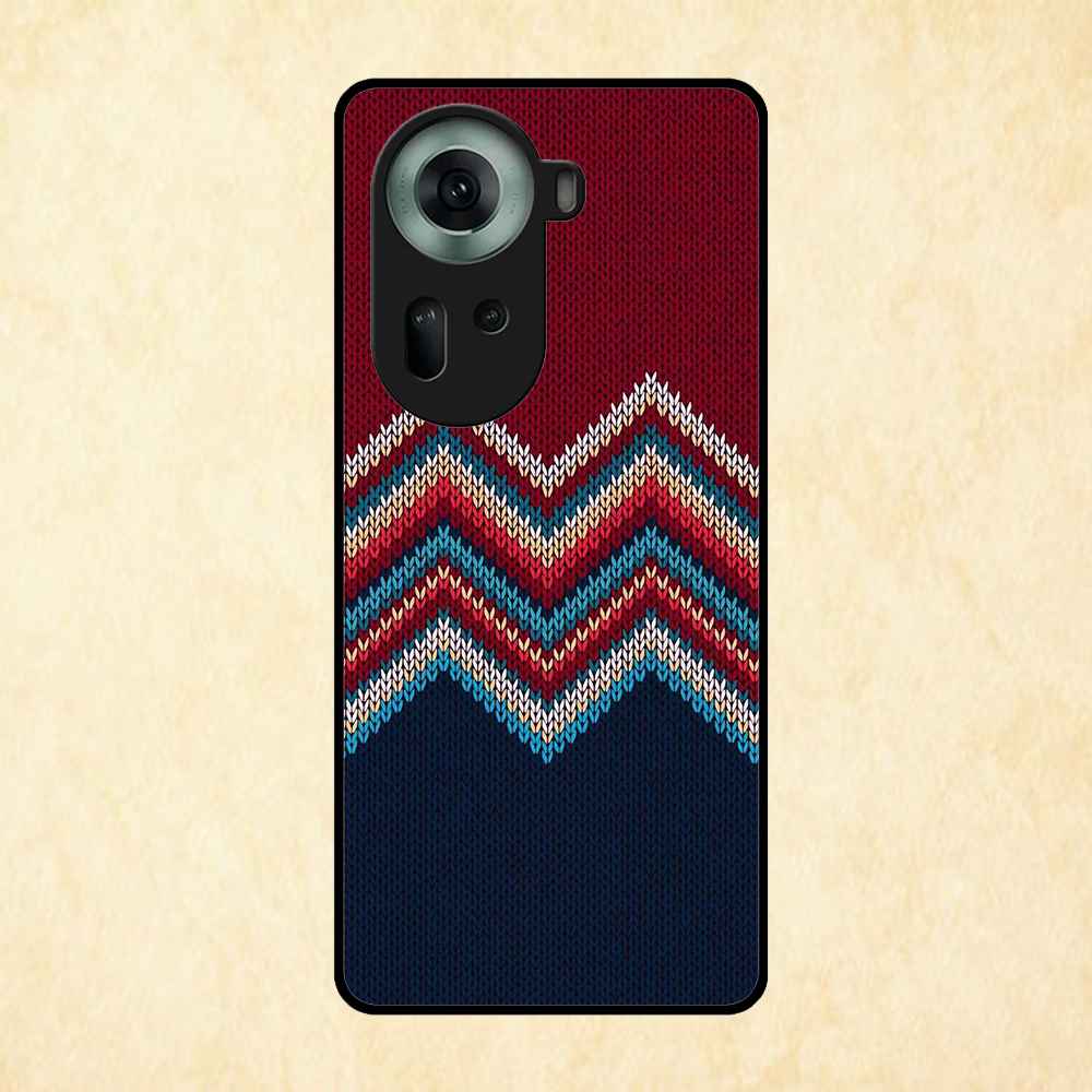 Red Pattern Design Oppo Metal Case