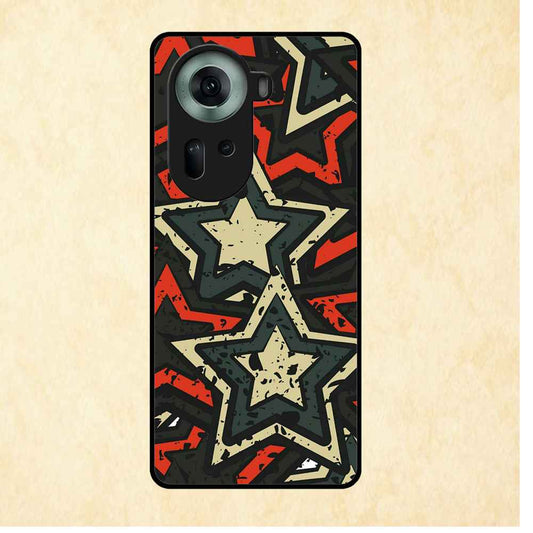 Star Pattern Design Oppo Metal Case