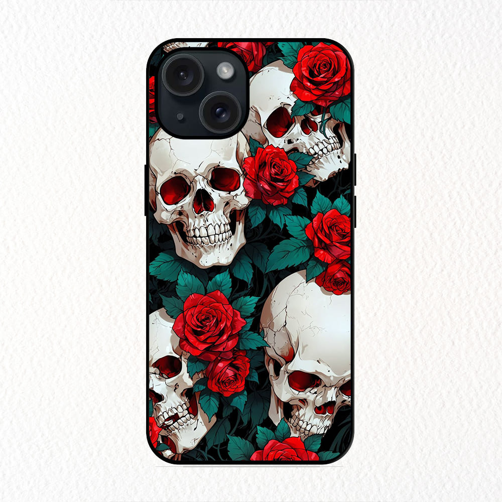 Death Floral Design Apple Metal Case