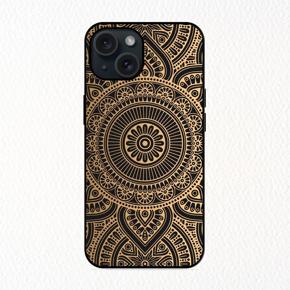 Golden Mandala Design Apple Metal Case