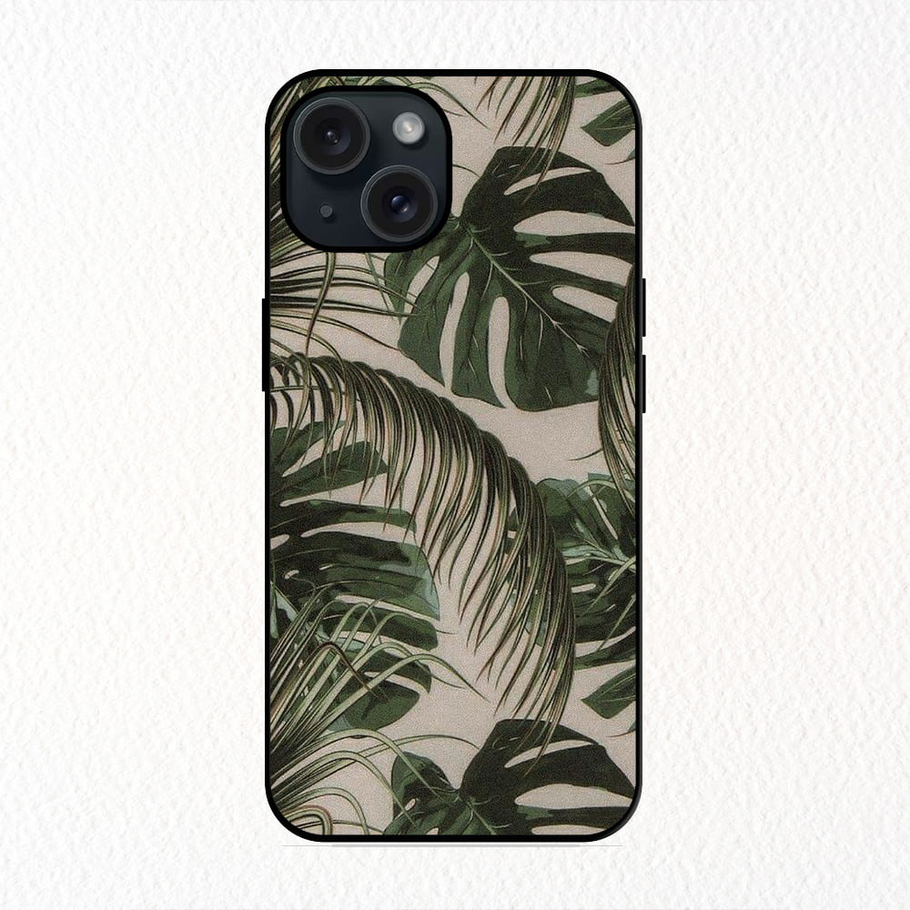 Leaf Floral Design Apple Metal Case