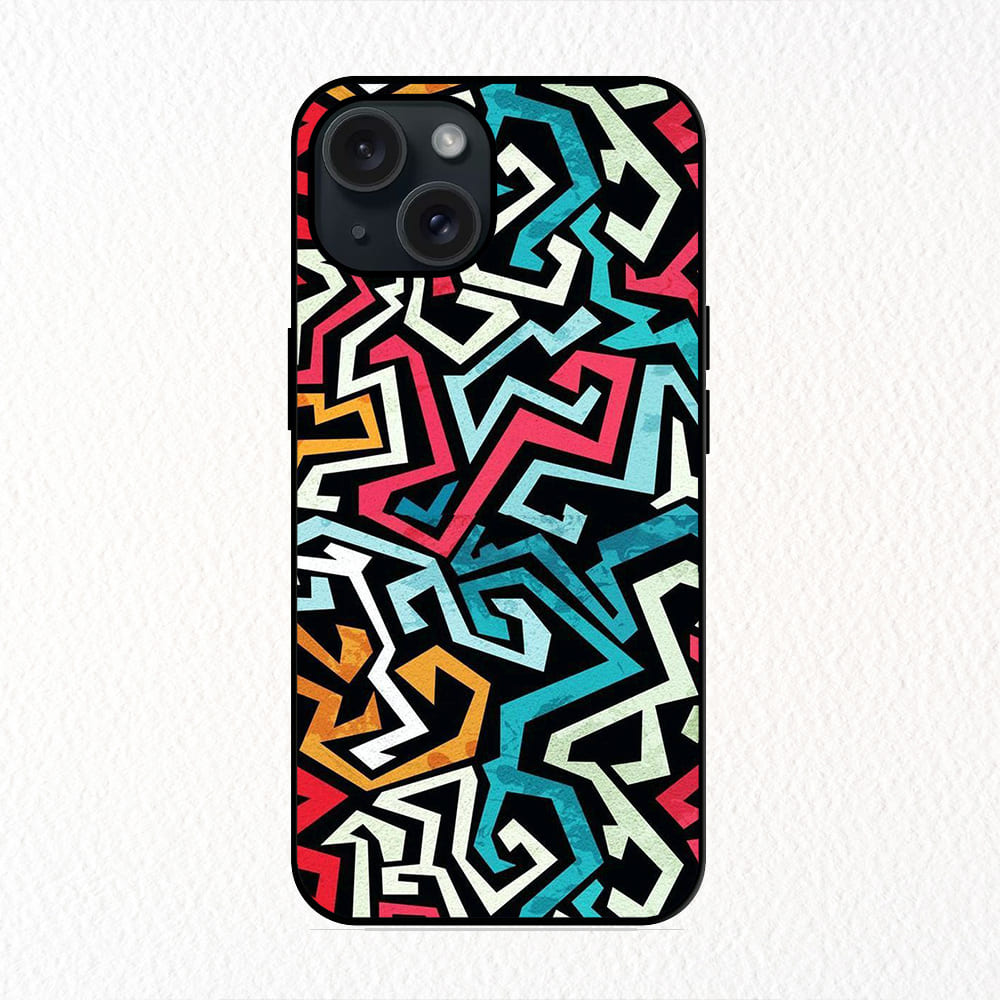 Weird Pattern Design Apple Metal Case